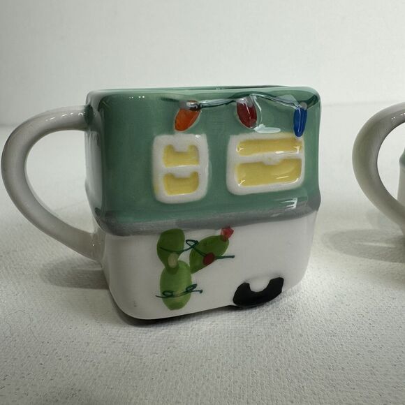 TAG RV Camper Mini Mugs 2” Tall 2 oz Ceramic Set Of 3 - Picture 4 of 9